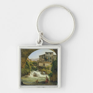Under the arch of a bridge in Italy, 1822 Key Ring