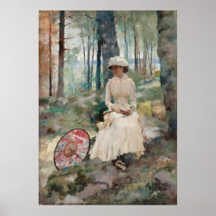 Under the Birches by Albert Edelfelt  1881 Poster