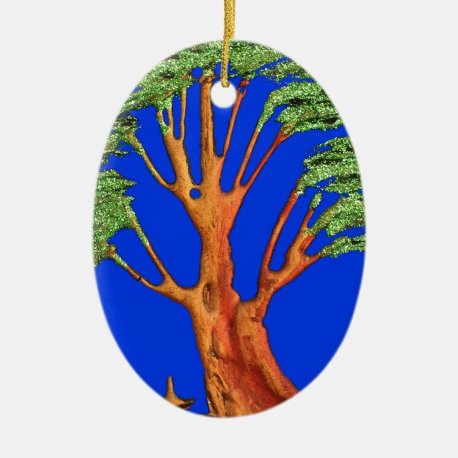 Under the Blue Sky: The Acacia Tree Collection Ceramic Tree Decoration (Front)