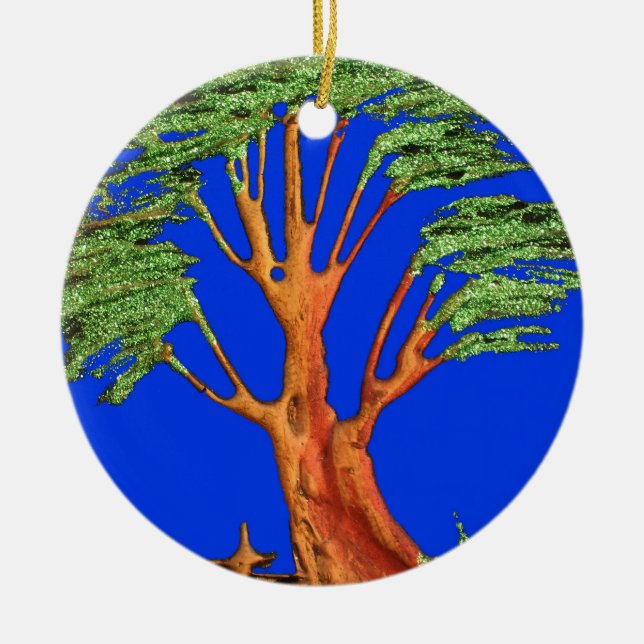 Under the Blue Sky: The Acacia Tree Collection Ceramic Tree Decoration (Front)