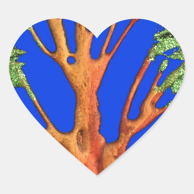 Under the Blue Sky: The Acacia Tree Collection Heart Sticker (Front)