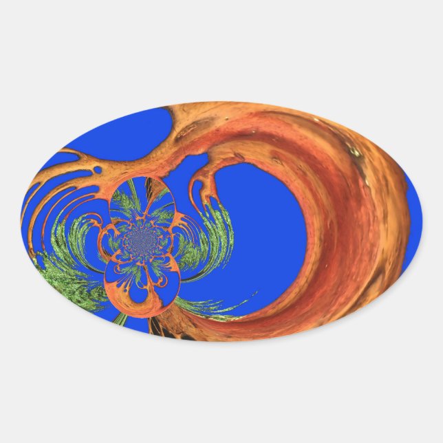 Under the Blue Sky: The Acacia Tree Collection Oval Sticker (Front)