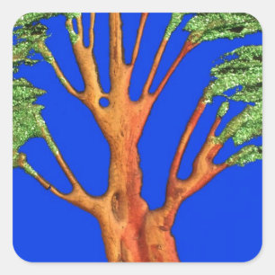 Under the Blue Sky: The Acacia Tree Collection Square Sticker