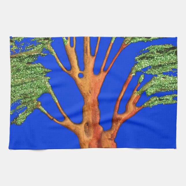 Under the Blue Sky: The Acacia Tree Collection Tea Towel (Horizontal)