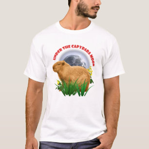 Under the Capybara Moon Cute Animal T-Shirt