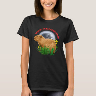 Under the Capybara Moon Cute Animal T-Shirt