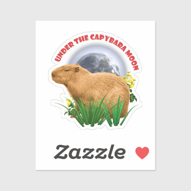 Under the Capybara Moon Funny Capybara  (Sheet)