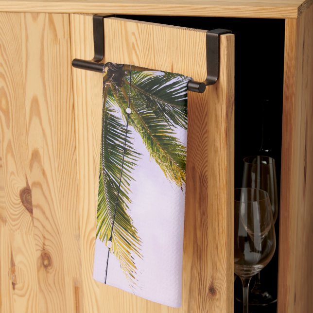 Under the Caribbean Palm Tree 1 Tea Towel (Thirds Fold)