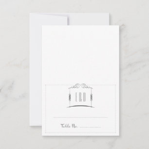 Under the Chuppah Jewish Wedding Escort Card