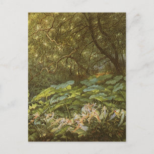 Under the Dock Leaves by Richard Doyle, Fairy Art Postcard