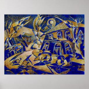 Under the gold light original painting  Print