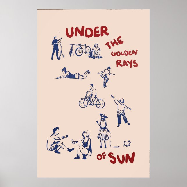 Under the golden rays of sun poster (Front)