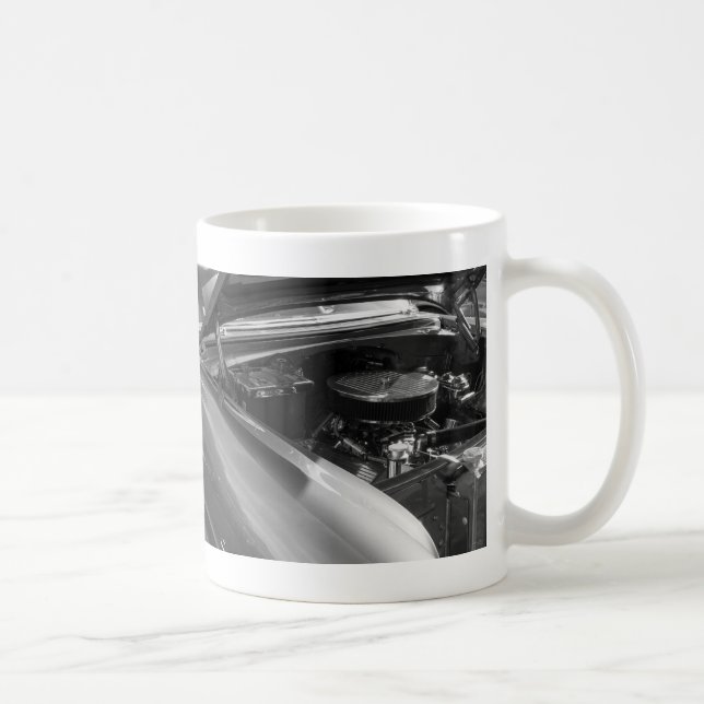 Under The Hood Grayscale Coffee Mug (Right)
