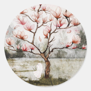 Under The Magnolia Tree Classic Round Sticker