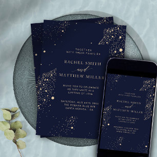 Under the Milky Way twinkling stars night sky Invitation