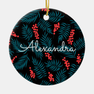 Under the Mistletoe Ceramic Tree Decoration