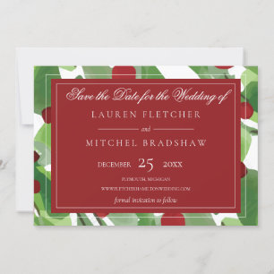 Under the Mistletoe Christmas Wedding Save The Date