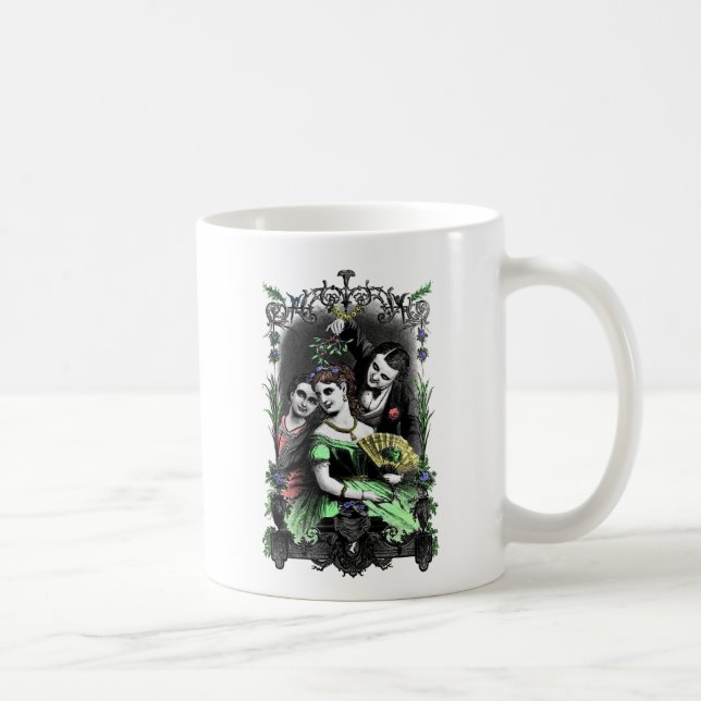 Under the Mistletoe Vintage Holiday Coffee Mug (Right)