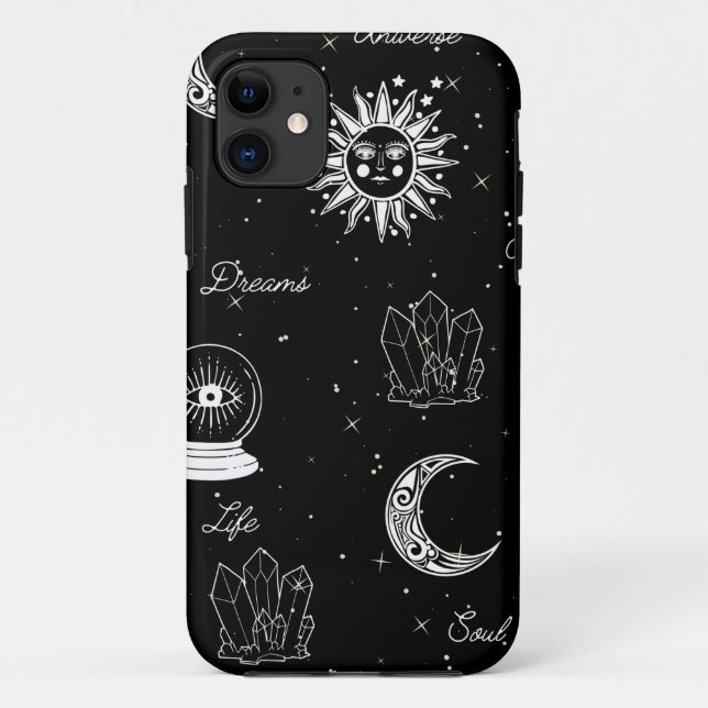 Under the Moon Celestial iPhone 11 Phone Case (Back)