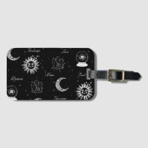 Under the Moon Celestial Luggage Tag