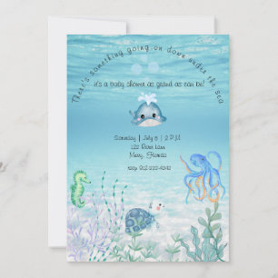 Under the ocean baby shower Invitation