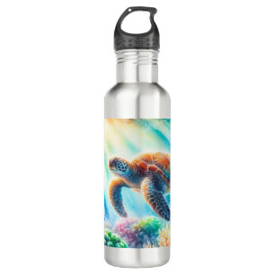 Under the ocean sea turtle 710 ml water bottle