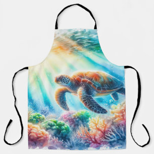Under the ocean sea turtle apron