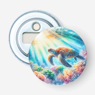 Under the ocean sea turtle bottle opener