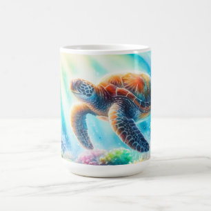 Under the ocean sea turtle coffee mug