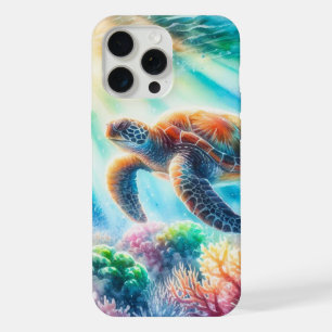 Under the ocean sea turtle iPhone 15 pro max case