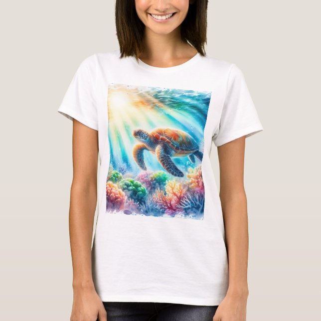 under the ocean sea turtle T-Shirt (Front)
