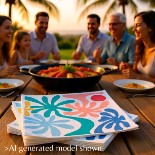 Under the Palms Tropical Family Gatherings Napkin