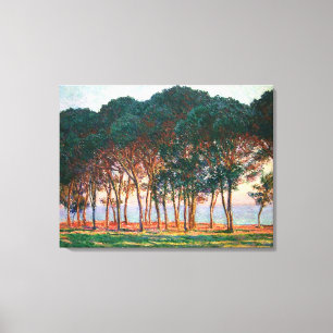 Under The Pine Trees, by Claude Monet Canvas Print