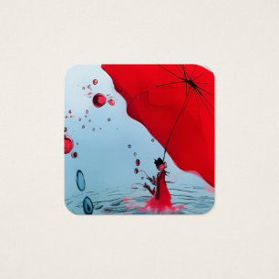 Under the red umbrella