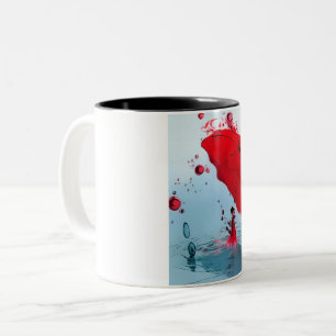 Under the red umbrella Two-Tone coffee mug