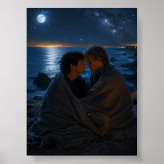 Under the Same Moon | Gay Art Project Poster