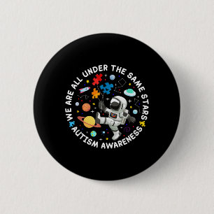 Under The Same Stars Space Autism Awareness 6 Cm Round Badge