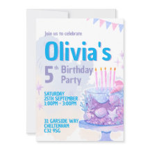 Under the Sea 5th Birthday Party Invitation 