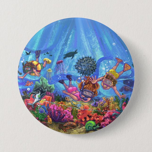 Under the Sea 7.5 Cm Round Badge (Front)