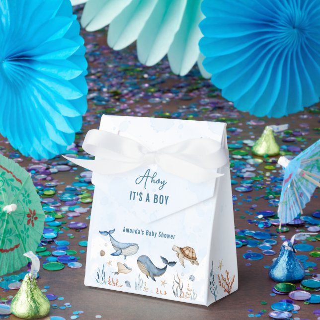 Under the sea Ahoy It's a Boy Baby Shower Favour Box (Party)