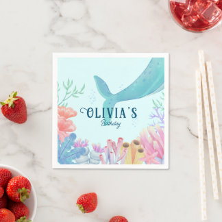 Under the sea and mermaid napkin