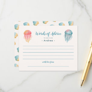 Under The Sea Animals Baby Shower Words Of Advice Enclosure Card
