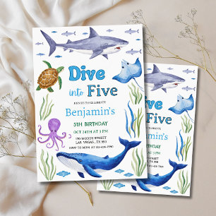 Under the Sea Animals Birthday Party Invitation
