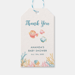 Under The Sea Animals Colourful Baby Shower Gift Tags