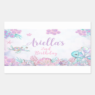 Under the Sea Animals Rectangular Label
