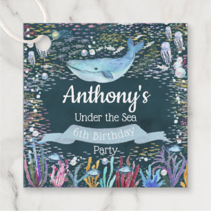 Under The Sea Any Age Birthday Favour Tags