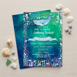 Under The Sea Any Age Birthday Invitations