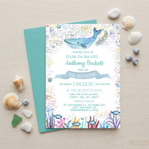 Under The Sea Any Age Birthday Invitations