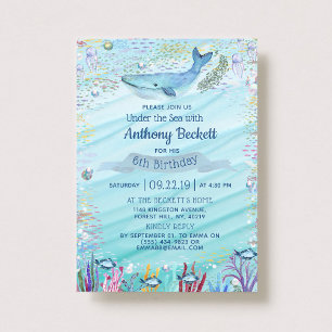 Under The Sea Any Age Birthday Invitations