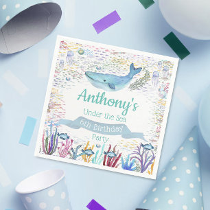 Under The Sea Any Age Birthday Napkin